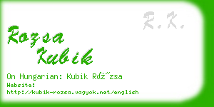 rozsa kubik business card